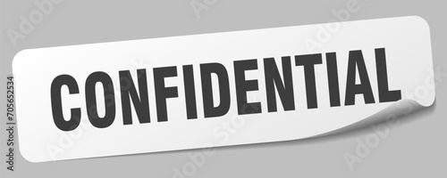 confidential sticker. confidential label