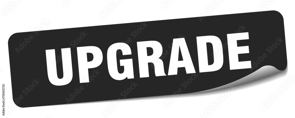 upgrade sticker. upgrade label upgrade sticker. upgrade label