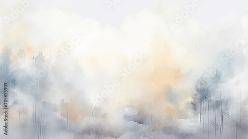 gray watercolor art background, blurred shaded in the style of nature autumn winter seasonal copy space photo