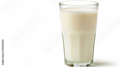 glass of milk isolated on white blank background. Made with generative ai