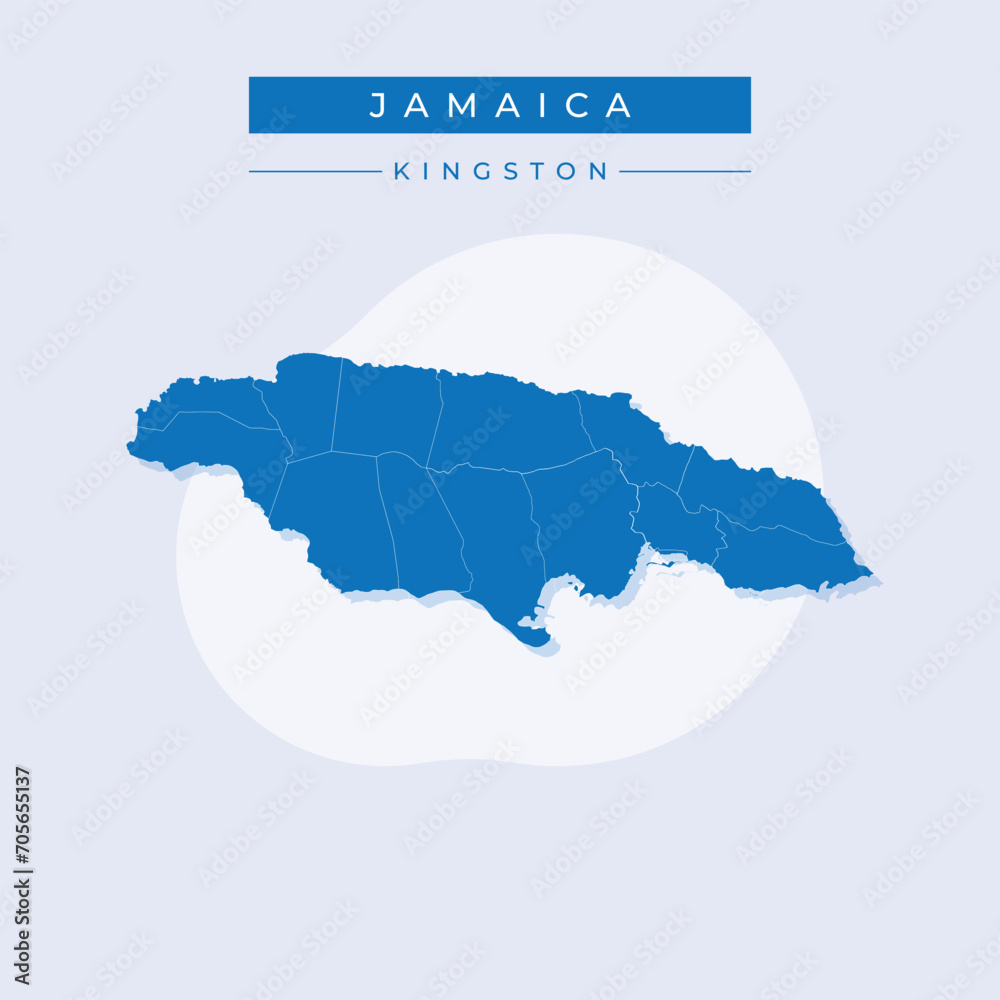 Vector illustration vector of Jamaica map Jamaica and Kingston