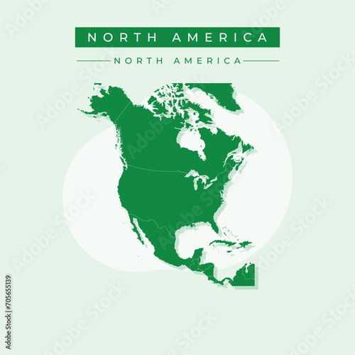 Vector illustration vector of North America map North America