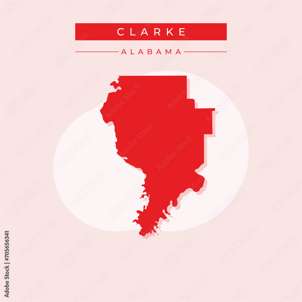 Vector illustration vector of Clarke map Alabama Vector illustration vector of Clarke map Alabama