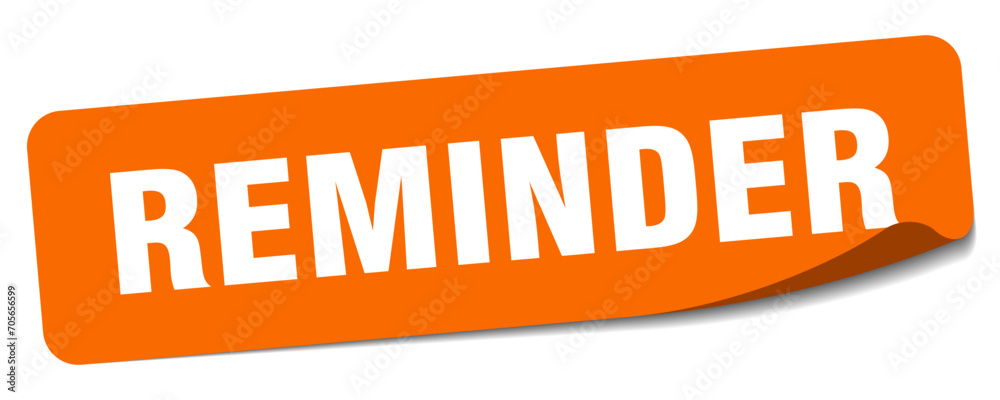 Φωτογραφία reminder sticker. reminder label