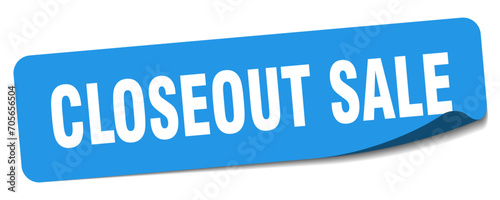 closeout sale sticker. closeout sale label