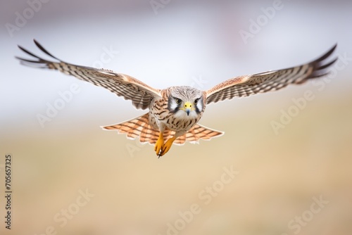 kestrel steadied in wind while hovering