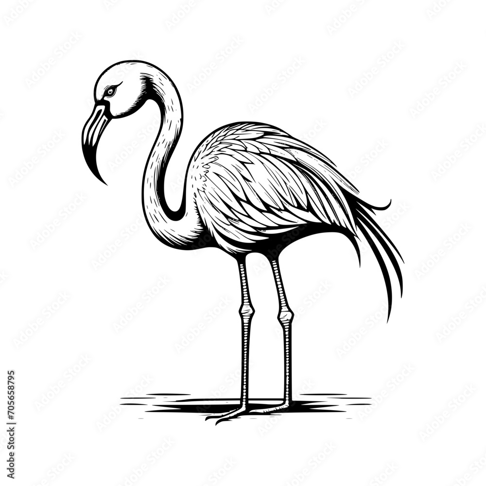Fototapeta premium illustration of a flamingo