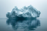 Majestic Iceberg in Serene Waters, Climate Change Indicator, Polar Ice Cap Preservation, Arctic Melting Scene