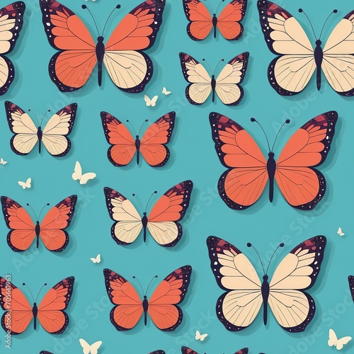 Seamless Butterfly Pattern  High-Quality Vector Art for Apps
