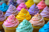 Vibrant Cupcake Delights: Sweet Temptations