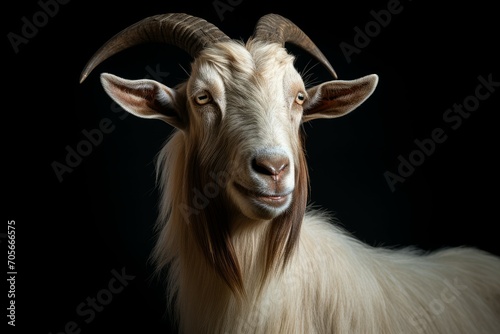Agile Male goat. Nature horn animal. Generate Ai