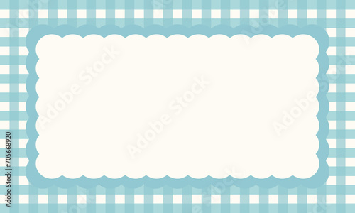 Kawaii cute pastel soft blue grid cloud framework background 