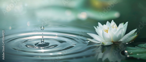 Centered Serenity: Lotus and Waterdrop Meditation