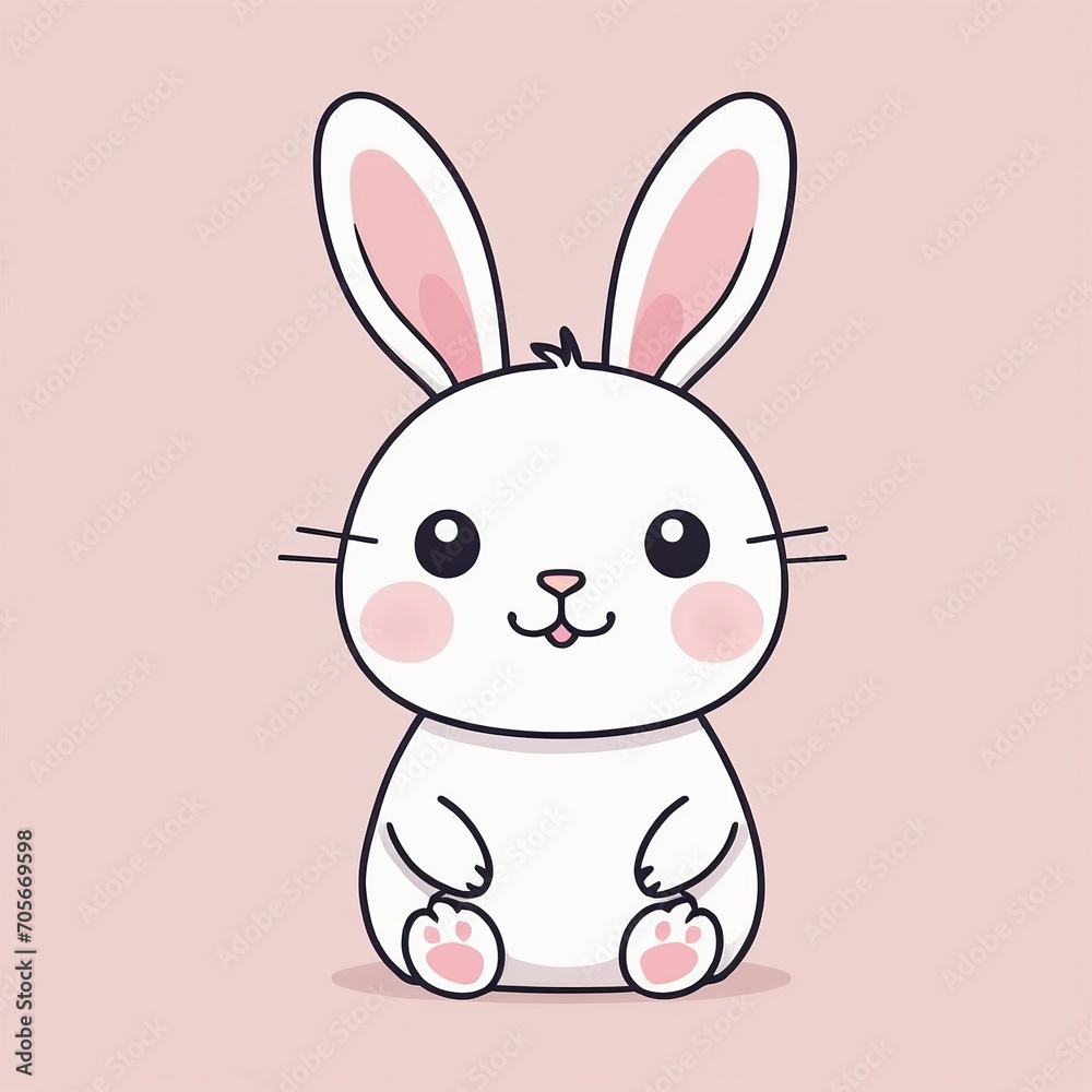 Rabbit Illustration Card: High-Quality Vector Art for Apps Rabbit Illustration Card: High-Quality Vector Art for Apps