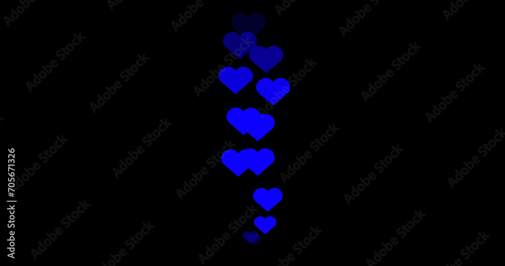 Live reactions of blue hearts icons illustration. Social media live reactions for Facebook, Instagram, and Twitter. Live-style animated icon for live-stream chat. Easy to use.
