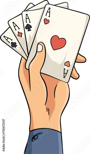 Cowboy Game Cards Cartoon Colored Clipart 