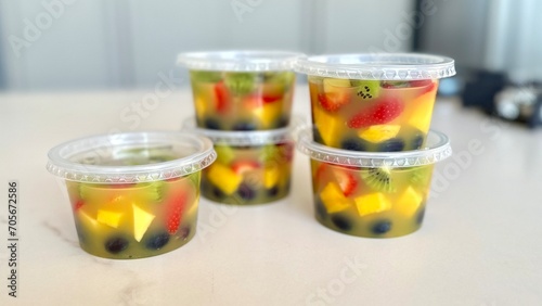 Salada de Frutas com Suco de Laranja