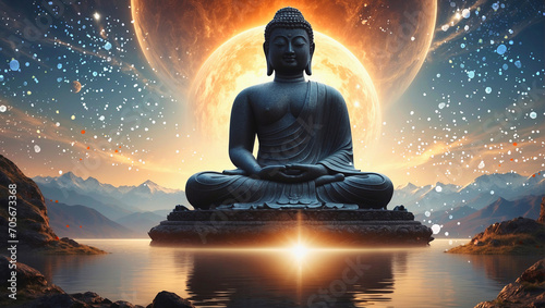 Buddha sit in meditation