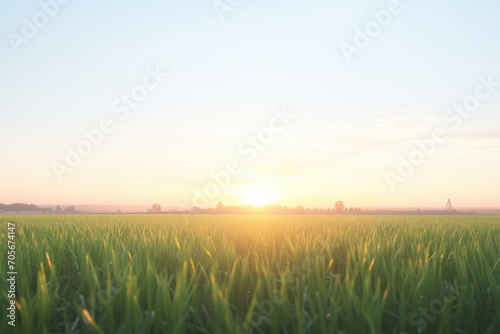 first light over a field of wheat