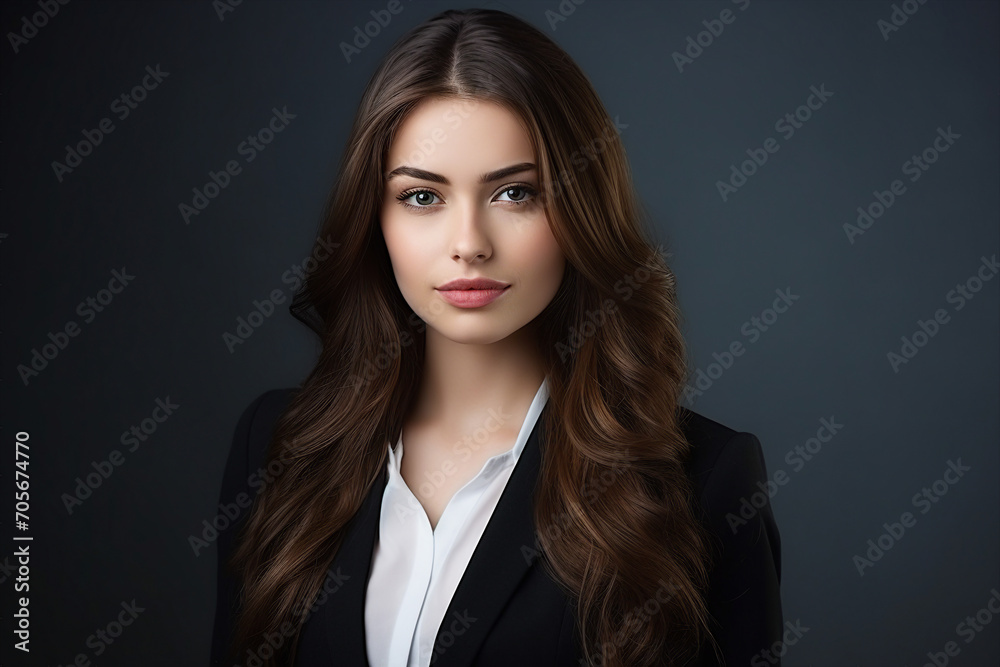 Generative ai collage picture photo of pretty nice woman lady looking into camera happy portrait Generative ai collage picture photo of pretty nice woman lady looking into camera happy portrait