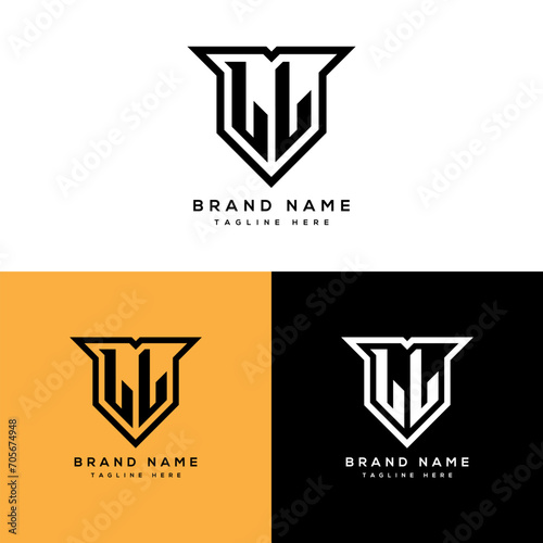 LL Monogram Initials Two Letter Creative Modern Logo Design Template for Your Business or Company (ID: 705674948)