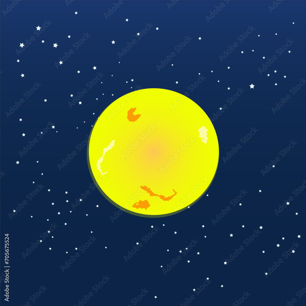 Sun in galaxy space vector, illustration. Sun in galaxy space vector, illustration.