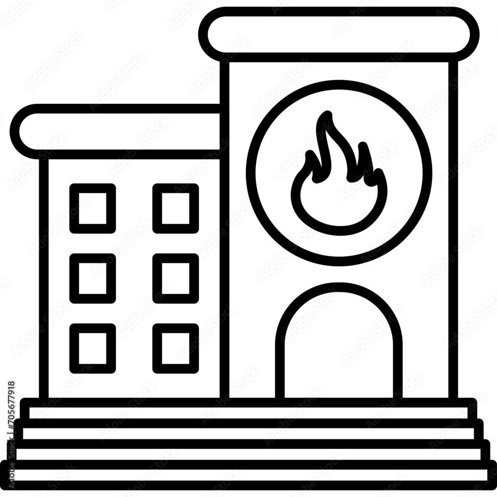 Fire Station Icon Fire Station Icon