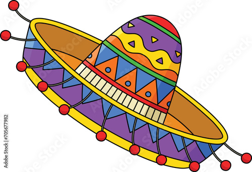 Sombrero Cartoon Colored Clipart Illustration photo