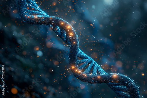DNA gene helix spiral molecule structure. Medicine photo