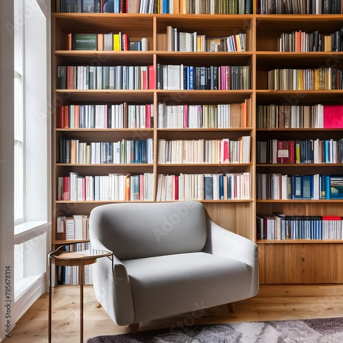 A cozy reading corner with a built-in bookshelf and oversized armchair5 © ja