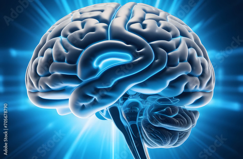 rendered illustration of human brain.