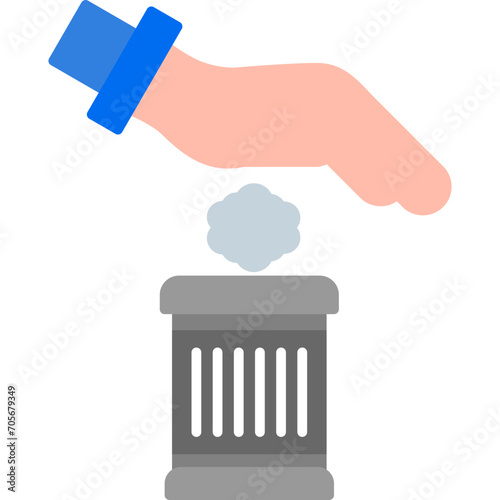 Throwing Trash Icon