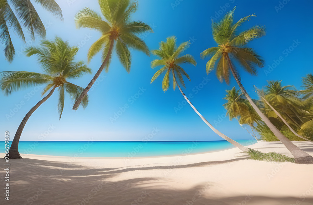 palm tree on the beach. 
