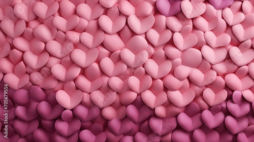 A close up of a small pieces of pink hearts wall background.