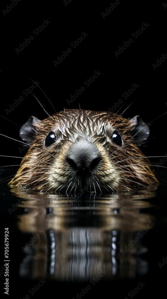 Beaver, Minimalistic Professional Portrait, Generative AI Beaver, Minimalistic Professional Portrait, Generative AI