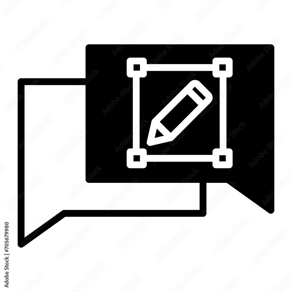 Edit Chat solid glyph icon Edit Chat solid glyph icon