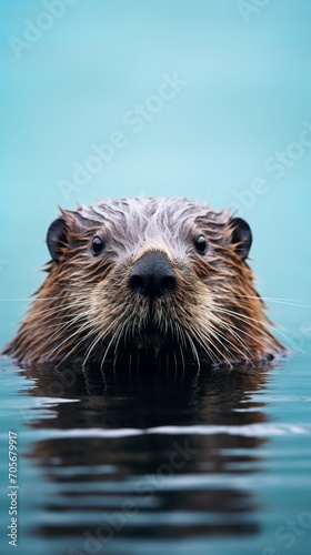 Beaver, Minimalistic Professional Portrait, Generative AI  © AIExplosion