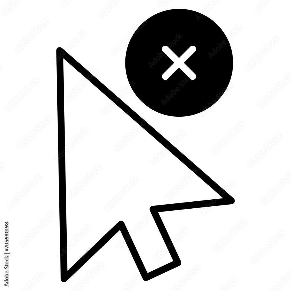 Remove cursor solid glyph icon Remove cursor solid glyph icon