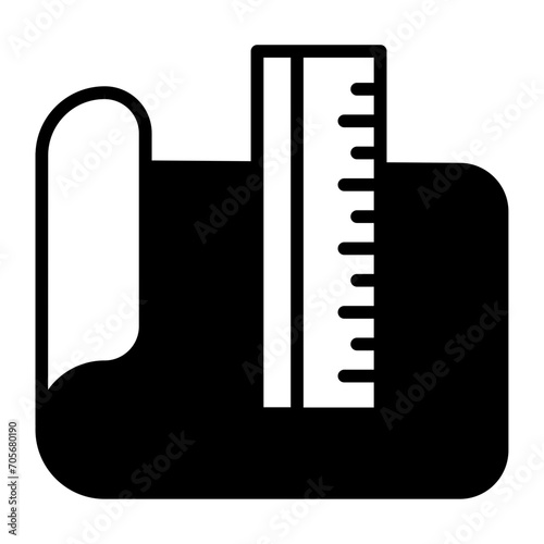 Measurement document solid glyph icon