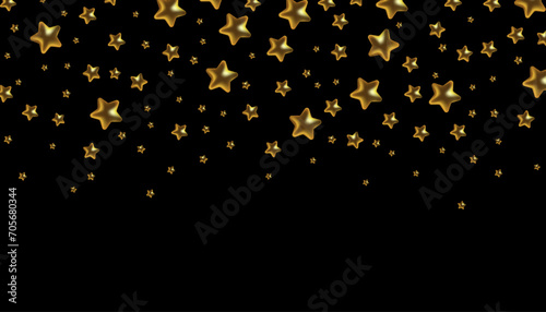 Gold stars falling down vector illustration design