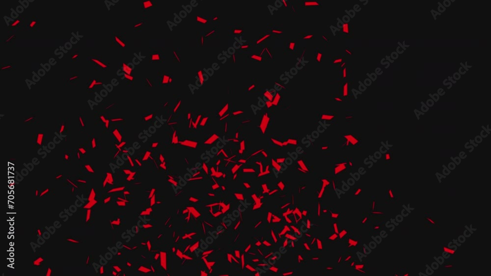 Red Confetti celebration frame background black, green and alpha matte 4k Red Confetti celebration frame background black, green and alpha matte 4k