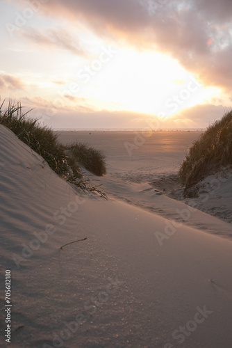 Sand D  nen am breiten Lakolk Auto Strand auf der d  nischen Nordseeinsel R  m  