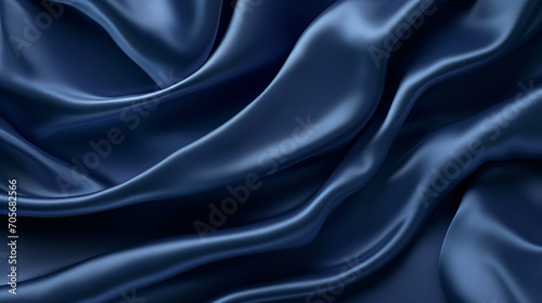 A beautiful dark blue silk satin background capturing