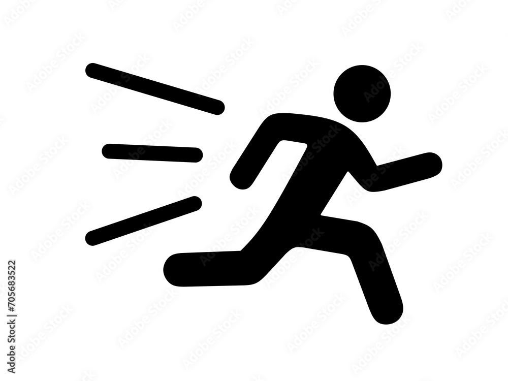 express run icon on white background express run icon on white background