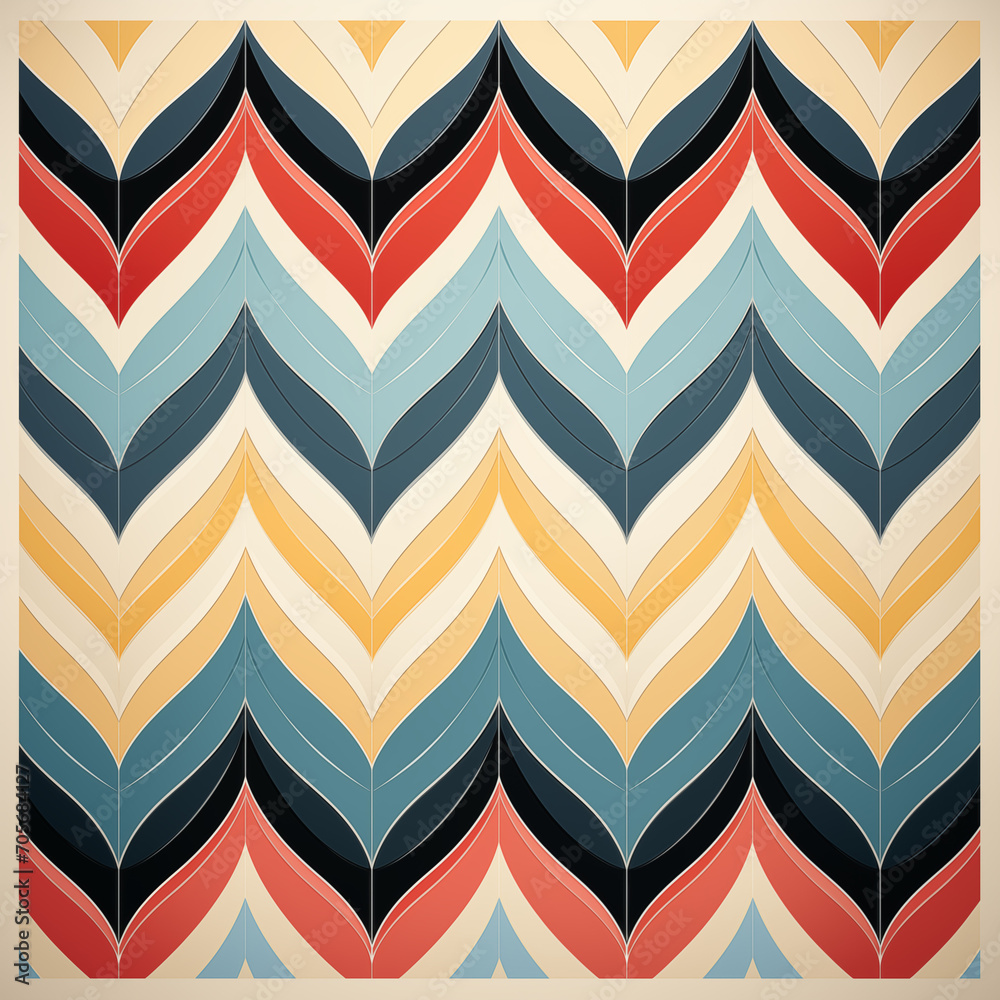 Naklejka premium chevron chic pattern with stripes