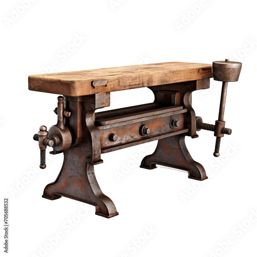 Bench Vice Tool on transparent background