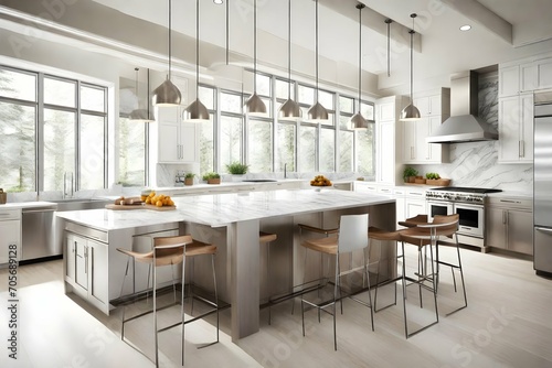 modern kitchen interior with kitchen © AI IMAGES COLLECTION