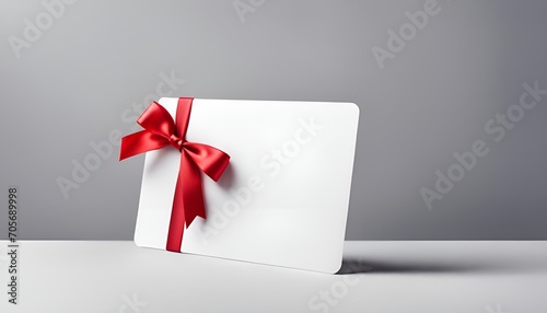 Carte Cadeau détourée fond gris avec ruban