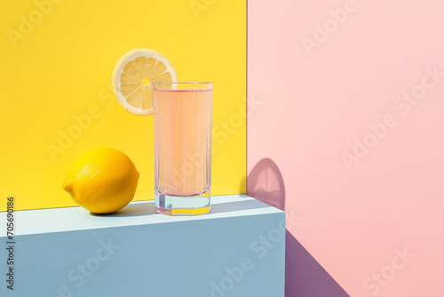 Aesthetic drink photography for advertisement, minimalistic style
