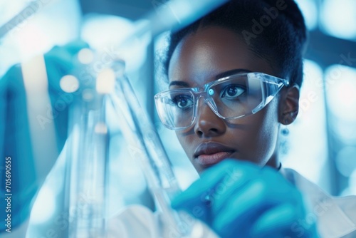 Confident Female Scientist in Laboratory, Research Concept